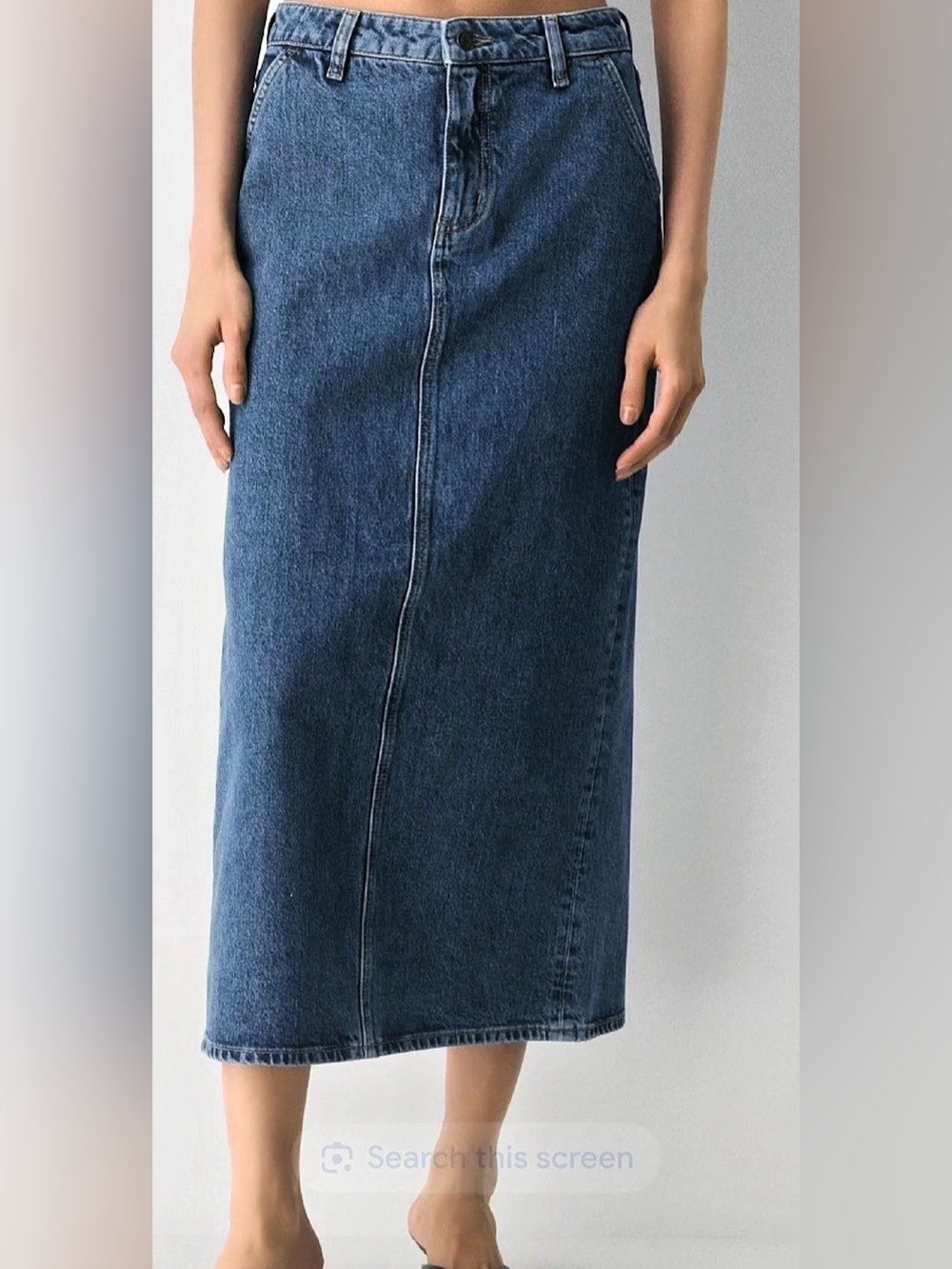 Orvis Women's Denim Maxi Skirt Size 12 Like New